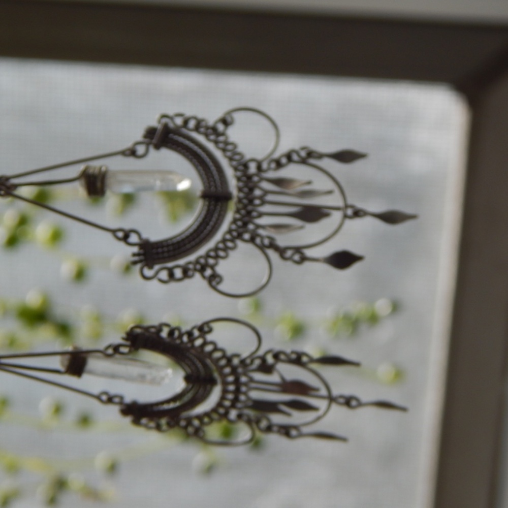 Sterling Silver Quartz Dangles - image 4